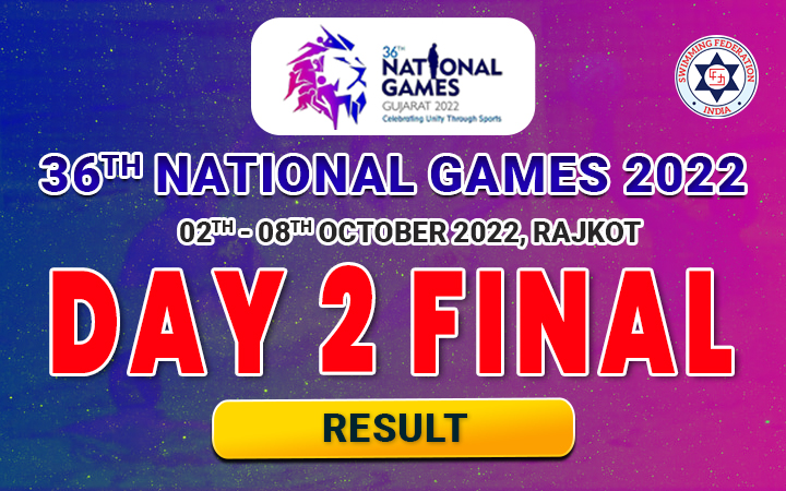 36TH NATIONAL GAMES 2022 GUJARAT - DAY 2 FINAL RESULT