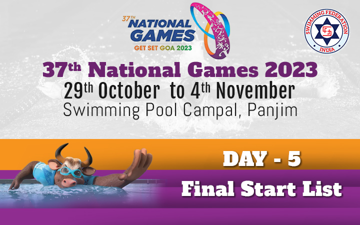 37th National Games 2023 - Day 5 Final Start List