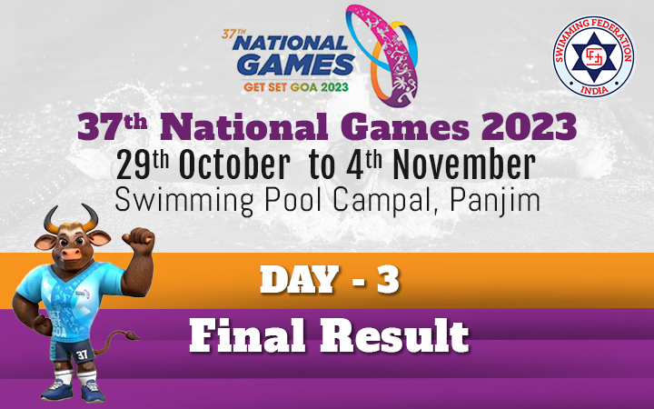 37th National Games 2023 - Day 3 Final Result