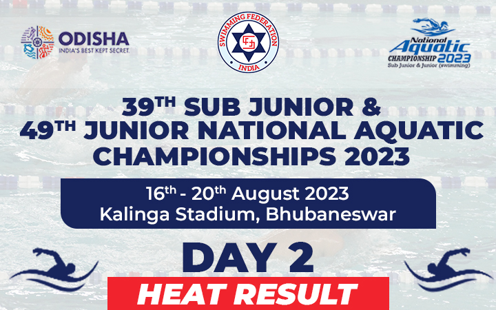 39th Sub Junior & 49th Junior Championship 2023 Swimming - Day 2 Heat Result
