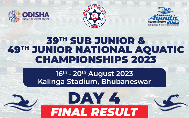 39th Sub Junior & 49th Junior Championship 2023 Swimming - Day 4 Final Result