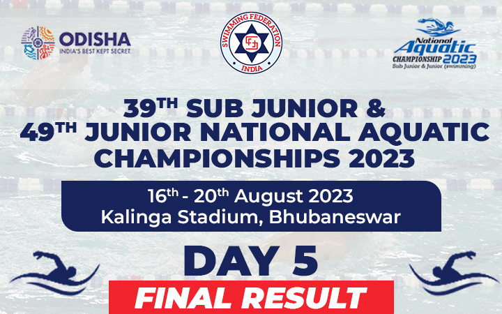 39th Sub Junior & 49th Junior Championship 2023 Swimming - Day 5 Final Result