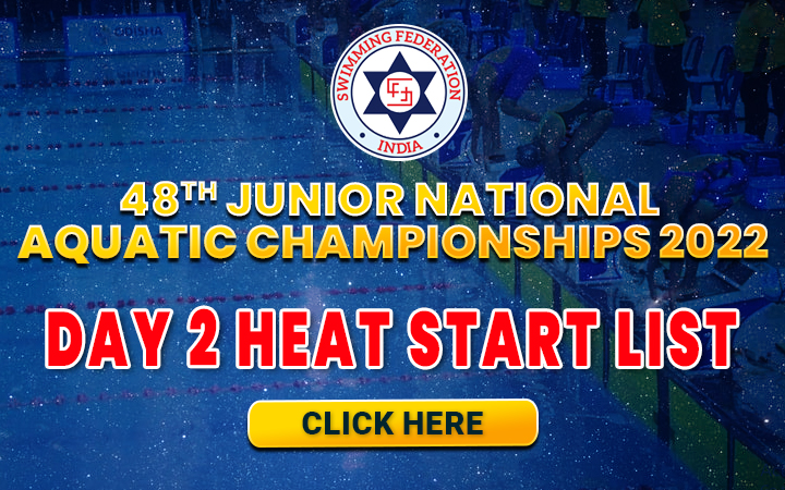 48th Junior National Aquatic Championships 2022 - Day 2 Heat Start List