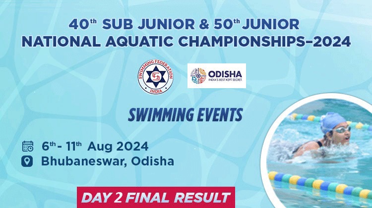 40th Sub Junior & 50th Junior Championship 2024 Swimming - Day 2 Final Result