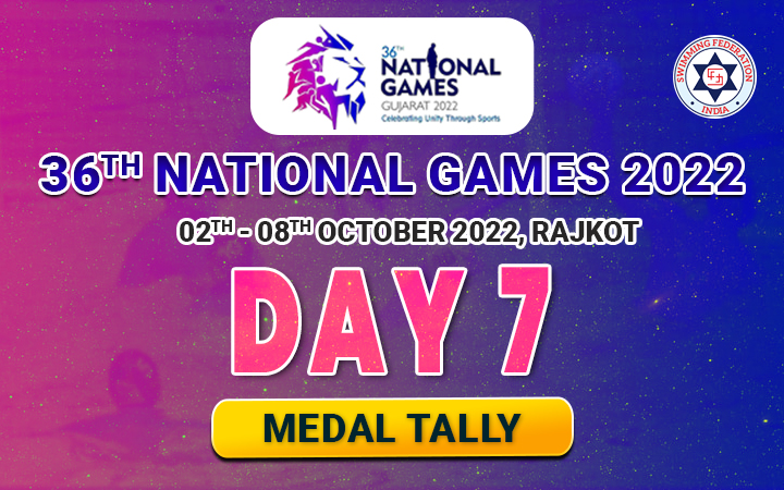36TH NATIONAL GAMES 2022 GUJARAT - DAY 7 MEDAL TALLY