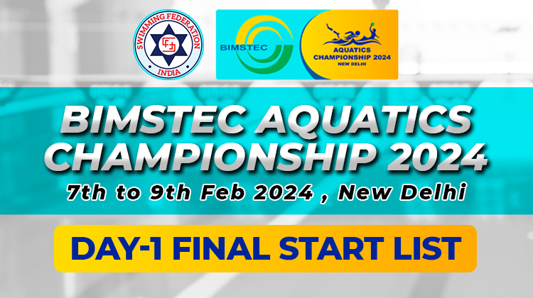 Bimstec Aquatics Championship 2024 - Day 1 Final Start List