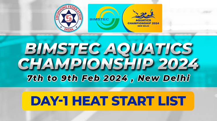 Bimstec Aquatics Championship 2024 - Day 1 Heat Start List