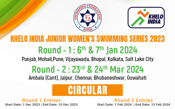 Khelo India Junior Womens Swimming Series 2023 - Round 1 & Round 2