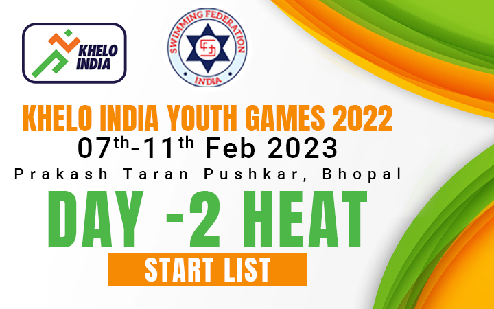 Khelo India Youth Games 2022 - Day 2 Heat Start List