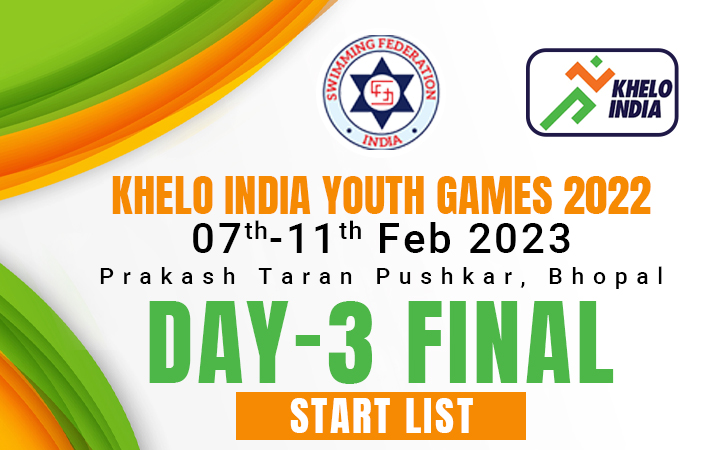 Khelo India Youth Games 2022 - Day 3 Final Start List