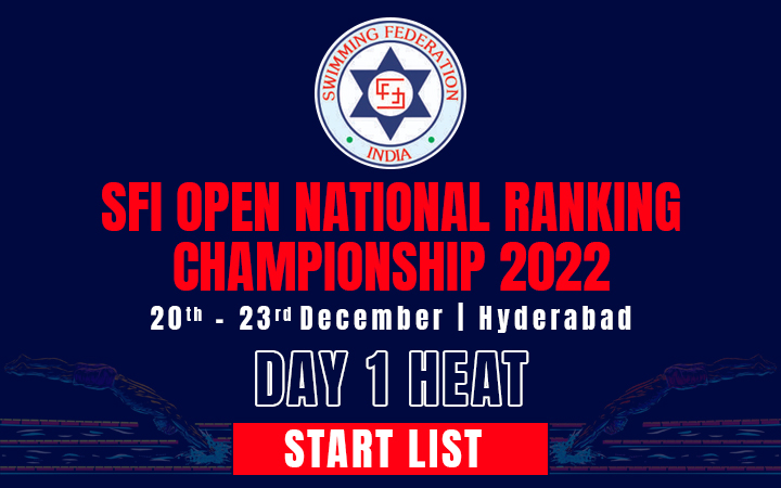 SFI Open 
 National Ranking Championship 2022 - Day 1 Heat Start List